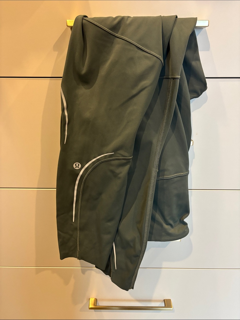 lululemon athletica Men's Olive Performance Jacket with Reflective Accents